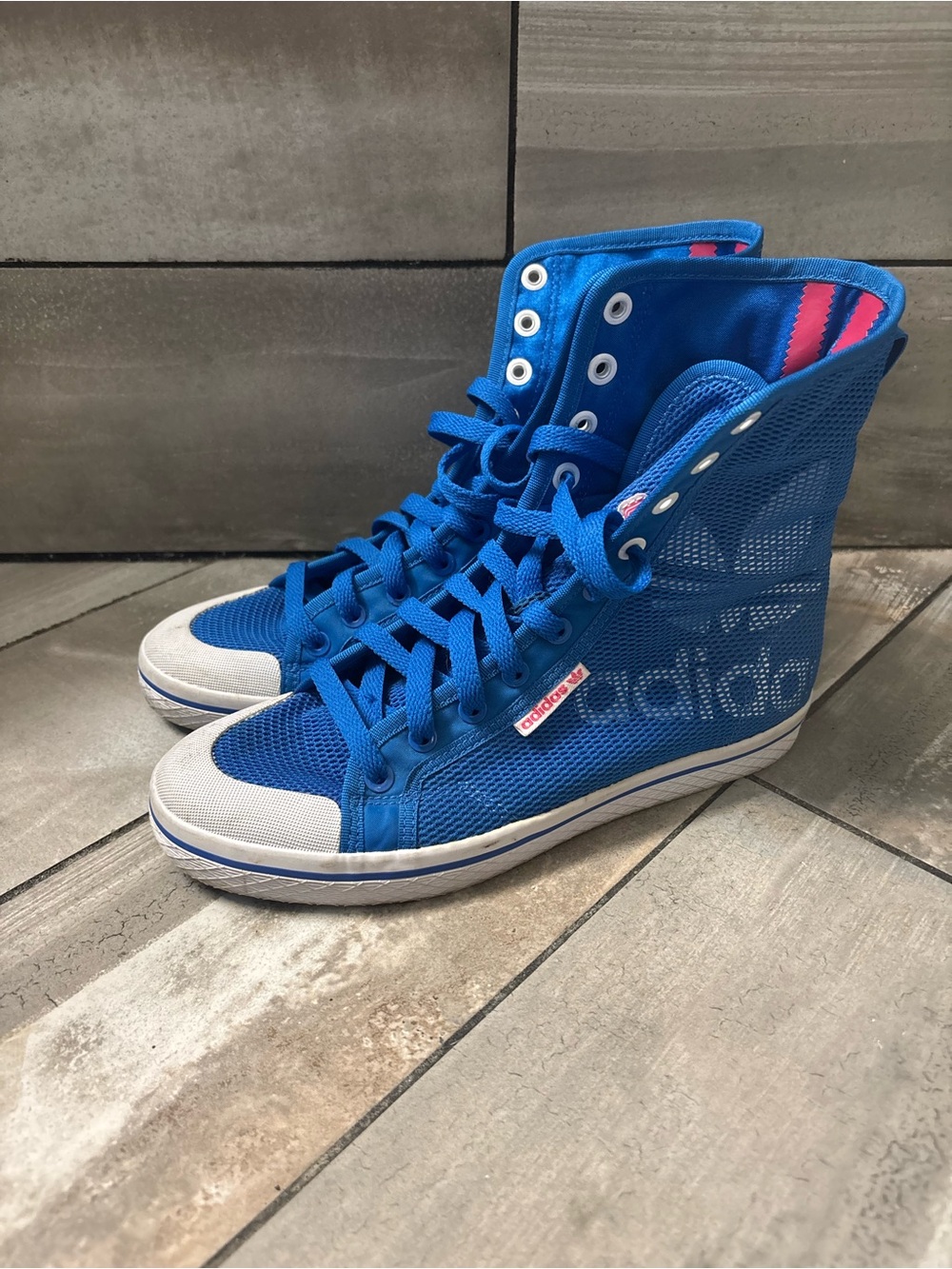 Adidas Honey Hi mesh hightop sneakers